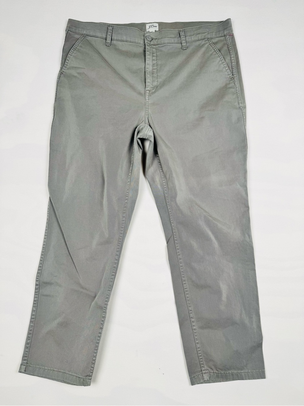 J.Crew Vintage Straight Pants Cotton Blend Gray Women’s 33